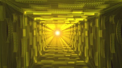 Gold tunnel Background infinite, loop Stock Footage 133991939