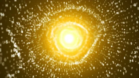 Gold Tunnel of Knowledge Stockbeeldmateriaal 96083623