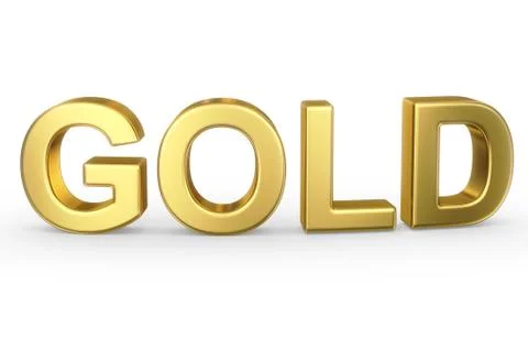 Gold type on white Stock Illustration