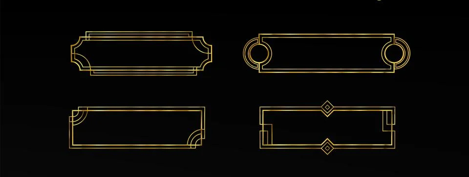 Gold ui frame game button. Medieval border design イラスト素材
