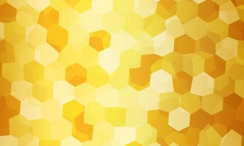 Gold vector abstract hexagon pattern. Polygonal abstract illustration with 스톡 일러스트