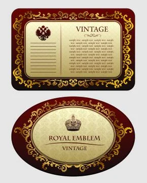 Gold vector ancient decorative frameworks Illustrazione stock