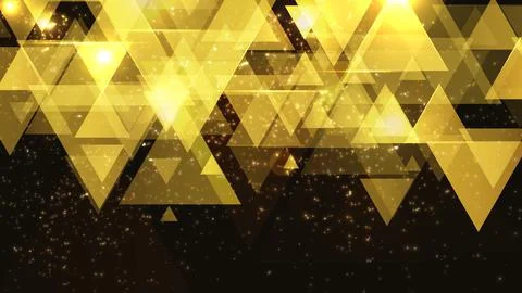 Gold vector background with abstract triangles. 库存插图