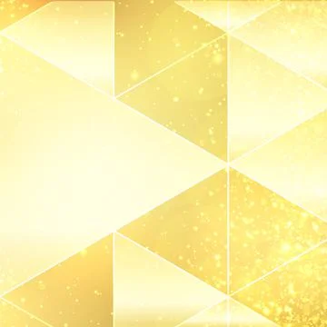 Gold vector background with triangles and glitter. Stock Illustration