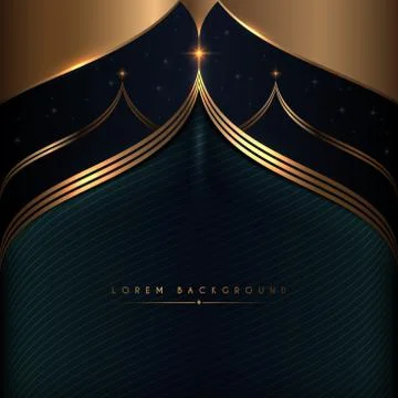 Gold vector banner template background Stock Illustration