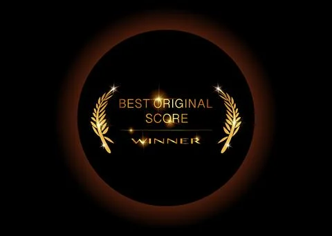 Gold vector best original score concept awards winner concept template Stock Illustration