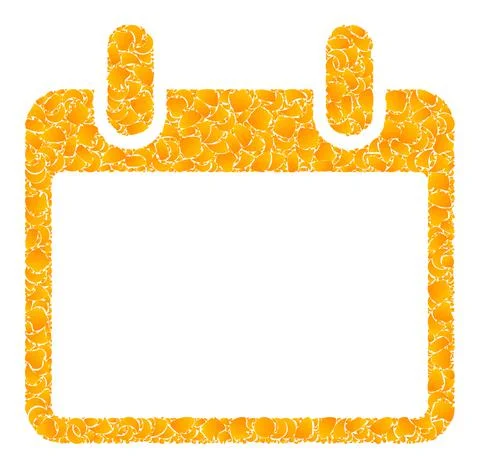 Gold Vector Calendar Leaf Mosaic Icon Stock Illustration
