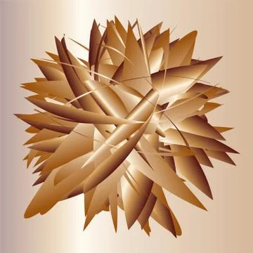 Gold vector flover abstract Stock Illustration