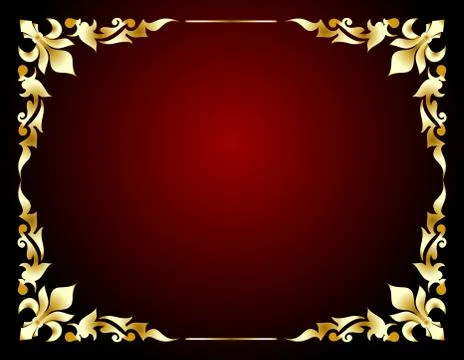 Gold vector frame Stock Illustration