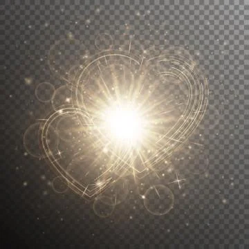 Gold vector with hearts Stock Illustration