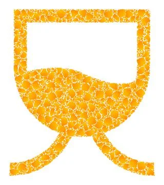 Gold Vector Liquid Tank Mosaic Icon 스톡 일러스트