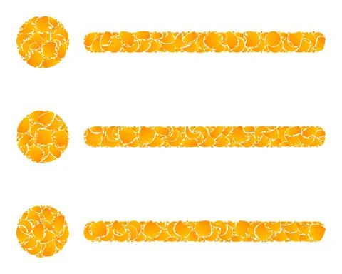 Gold Vector List Items Mosaic Icon 스톡 일러스트