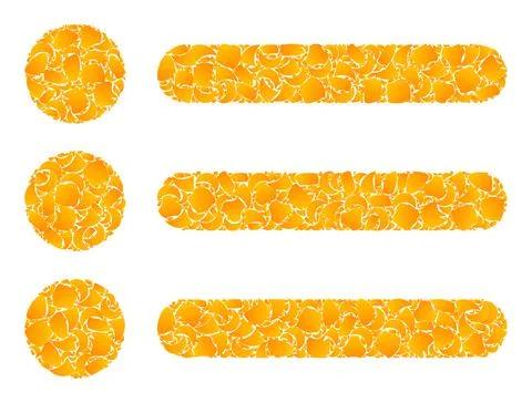 Gold Vector List Items Mosaic Icon イラスト素材