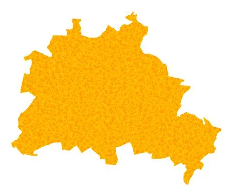 Gold Vector Map of Berlin City 스톡 일러스트