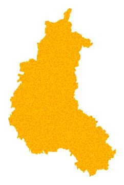 Gold Vector Map of Champagne Province Stockillustratie