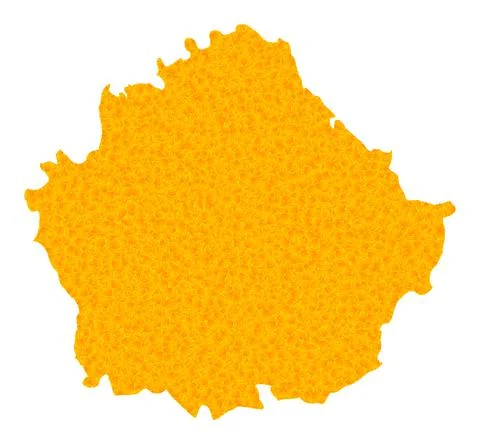 Gold Vector Map of Cuenca Province Illustrazione stock