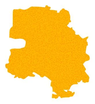 Gold Vector Map of New Delhi City Stock Illustration