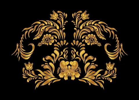 Gold vector pattern Stock Illustration
