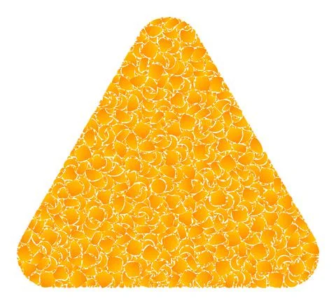 Gold Vector Rounded Triangle Mosaic Icon Illustrazione stock