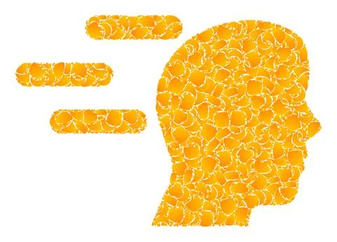 Gold Vector Rush Mind Mosaic Icon イラスト素材