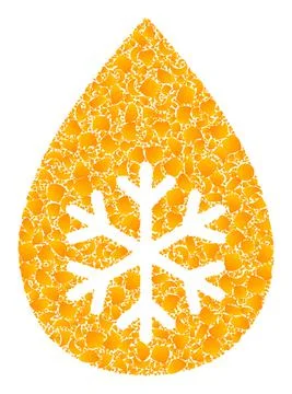 Gold Vector Snow Fresh Drop Mosaic Icon Illustrazione stock