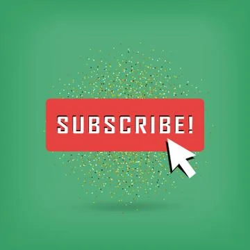 Gold vector subscribe button with cursor in golden flat design Illustrazione stock