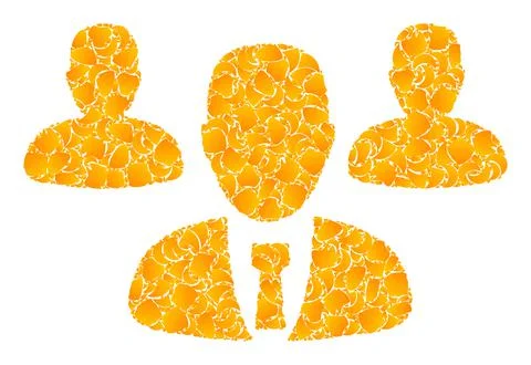 Gold Vector Team Staff Mosaic Icon 스톡 일러스트