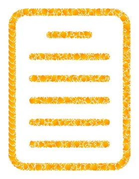 Gold Vector Text Page Mosaic Icon 스톡 일러스트