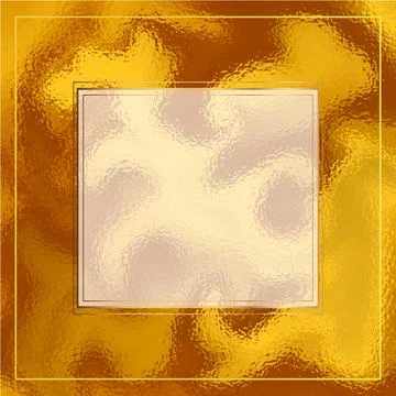 Gold vector texture. Gold foil. Frame with place for text. Abstract divorces. Stock Illustration