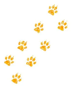 Gold Vector Tiger Paw Trace Mosaic Icon Illustrazione stock
