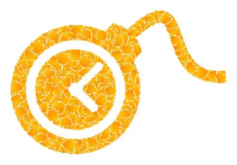 Gold Vector Time Bomb Mosaic Icon 스톡 일러스트