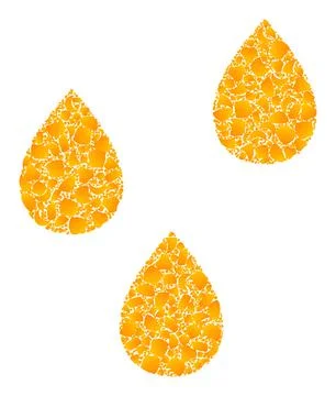 Gold Vector Water Drops Mosaic Icon 스톡 일러스트
