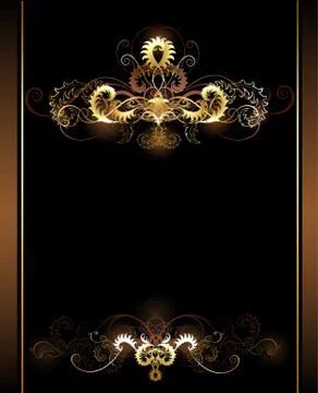 Gold vignettes Stock Illustration