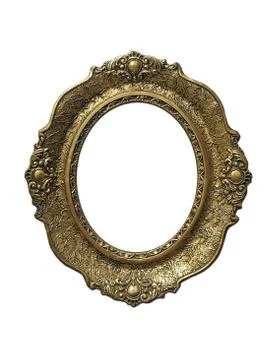 Gold vintage frame for gobelin Stock Photos