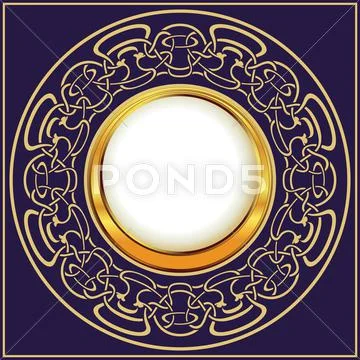 Gold vintage frame Stock Illustration