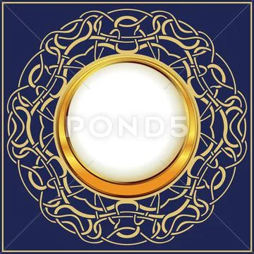 Gold vintage frame Stock Illustration