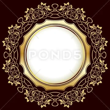 Gold vintage frame Stock Illustration