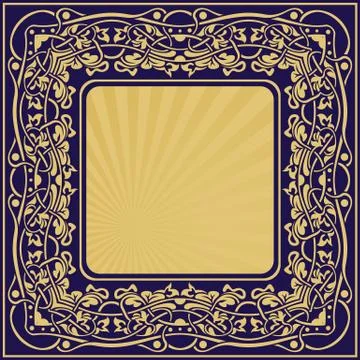 Gold vintage frame Stock Illustration