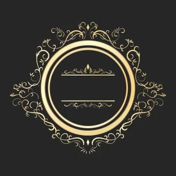 Gold vintage frame. Stock Illustration