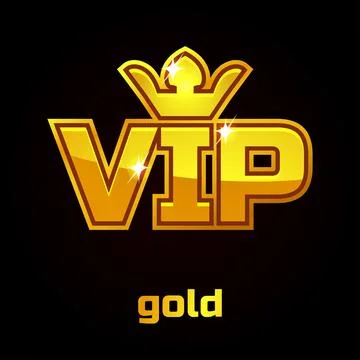 Gold Vip vector symbol, set 1 Stock Illustration