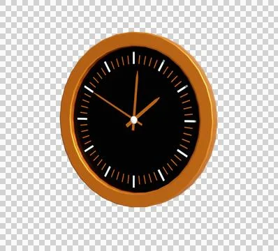 Gold wall clock for the holiday 스톡 일러스트