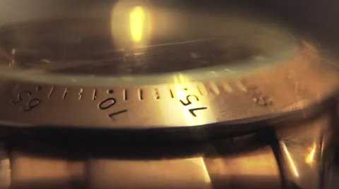 Gold Watch Macro 5 Video stock 54359390