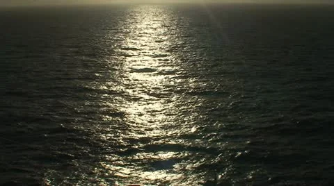 Gold Water Empty Ocean Stock-Footage 11230888