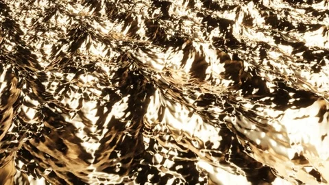 Gold water liquid wave bg able to loop endless Stock Footage 318911351