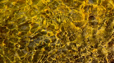 Gold water river surface wind patterns 02 Stock Footage 57443031