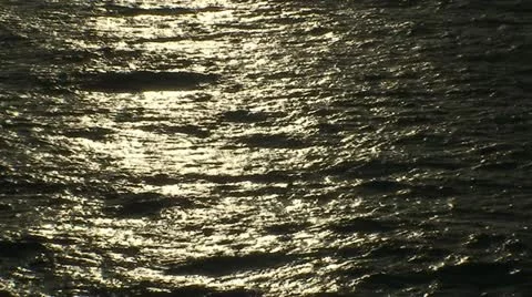 Gold Water Sunset Stock Footage 11230985
