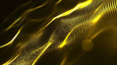 Gold Wave Background. Stock Illustration
