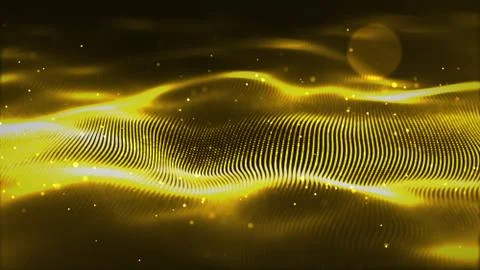 Gold Wave Background. Stock Illustration