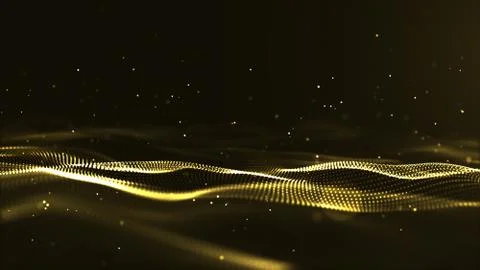 Gold Wave Background. Stock-Illustration