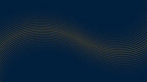 Gold wave lines background. Abstract dotted stripes texture. Warped and curved Stock Illustration